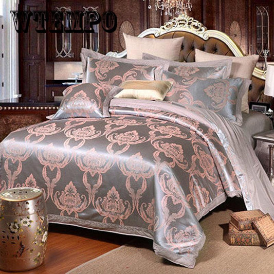 Wedding Luxury Bedding Sets Jacquard  Duvet Cover Set Bedclothes Bed Sheet Jacquard Lace