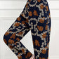 Cotton Linen Women's Trousers Flower Pants Plus Size Elastic Waist Straight-leg Pants Printed Fashion Casual Pants Summer