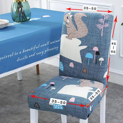 Elastic All-inclusive Home Chair Cover Fabric One-piece Dining Chair Cover Stool Backrest Seat Cover Hotel