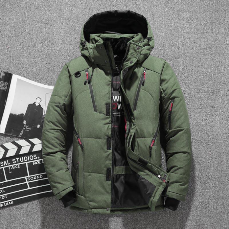 Winter Thick Down Jacket European and American Fashion Outdoor Leisure Warm Hooded Down Jacket