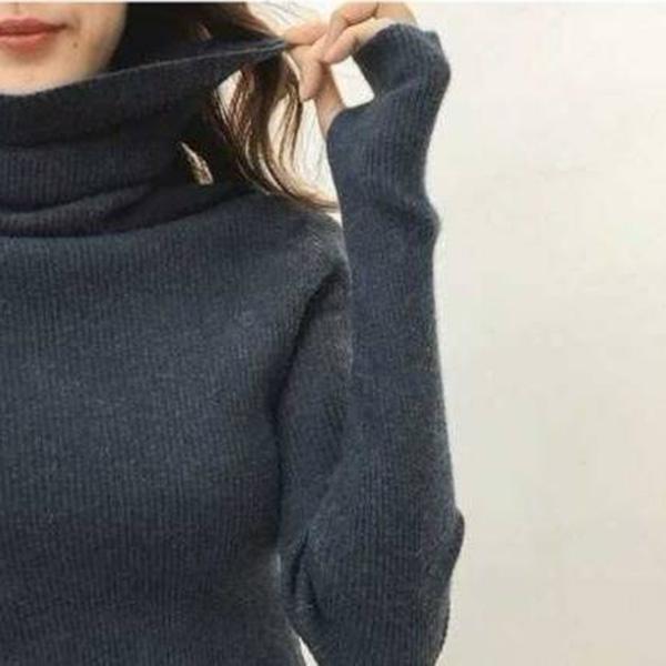 Autumn and Winter Pullover Turtleneck Sweater Women's Slim Long-sleeved Bottoming Sweater To Keep Warm Coat