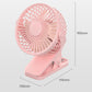 USB Mini Electric Fan Student Dormitory Clip Fan Charging Portable Desktop Fan Solid Color Bed Mute Small Fan