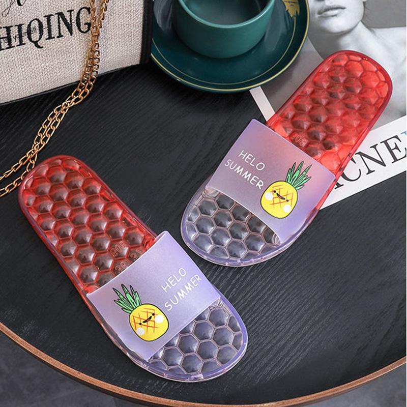 Crystal Slippers Women's Fashion Home Summer Outing Transparent Non-slip Deodorant Korean Student Women's Drag Sandals Bathroom