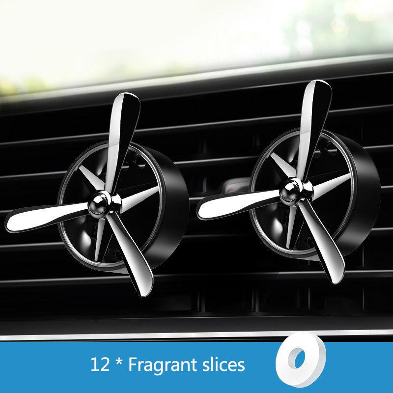 2pcs Car Air Outlet Aroma Diffuser Simulation Propeller Engine Decorative Air Conditioning Plug-in