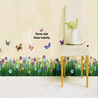 Grass Skirting Line Waistline Butterfly Stairs Environmentally Friendly Removable Wall Stickers