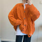 Knitted Jacket Women Autumn Winter Ripped Sweater Women Korean Loose Twist Cardigan Casual Long-sleeved Top