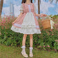 Girl Cosplay Dress Lolita Style Puff Sleeve Bandage Sweet Sailor Collar Lace Dress Kawaii Ruffles Dress
