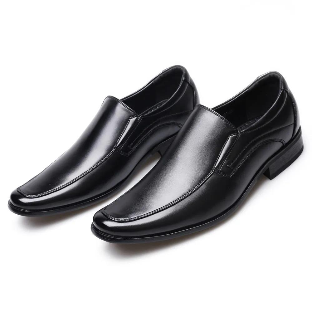 Vintage Design Men's Casual Leather Shoes High Quality Elegant Formal Wedding Casual Shoes Men Light Slip on Office Oxford