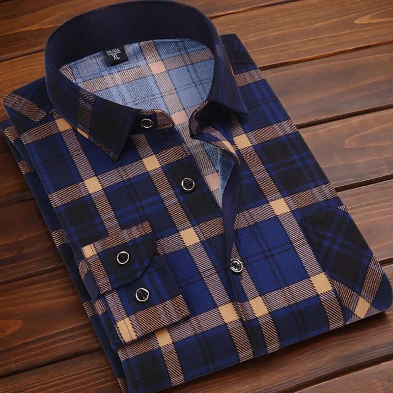 Spring and Autumn Men's Shirts Men's Printed Long Sleeve Shirts Men's Casual Shirts
