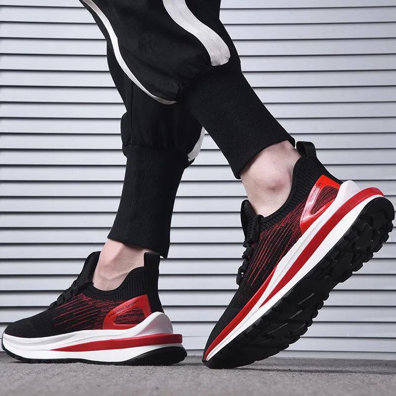 Spring Men's Shoes Trend All-match Casual Running Shoes Soft Sole Breathable Lightweight Shock-absorbing Sports Sneakers