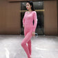 Winter Thin Thermal Underwear Body Sculpting, Sexy Base Round Neck Low Neck Thin Suit
