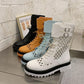 Chimney Boots Candy Color Women's Shoes Hollow Hole Cool Boots Motorcycle Boots Martin Boots Thick Bottom