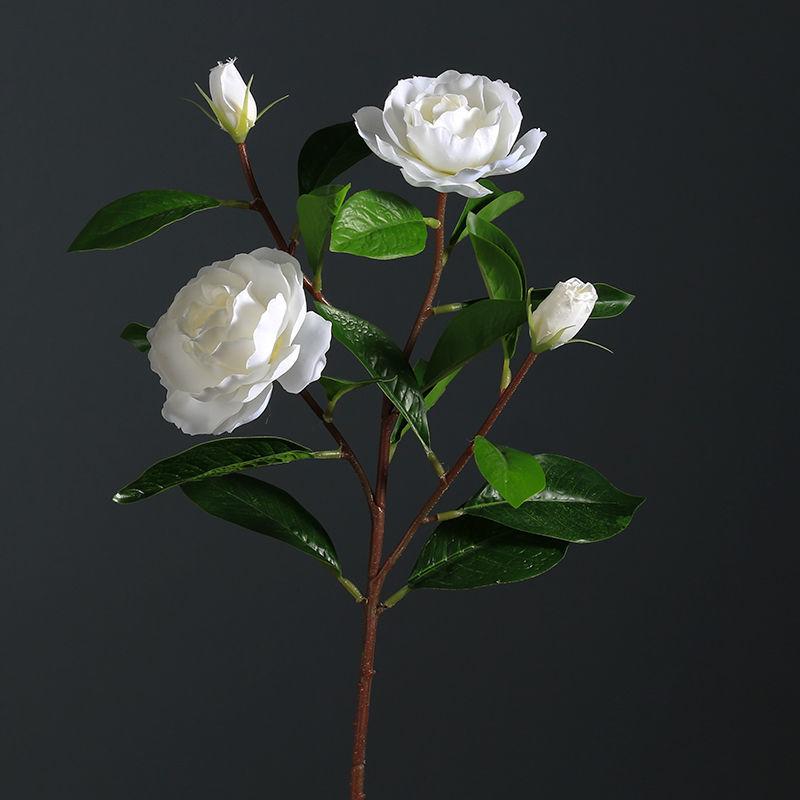 Simulation Gardenia Fake Flower Silk Flower Home Decoration Living Room Dining Table Vase Flower Arrangement Floral Decoration