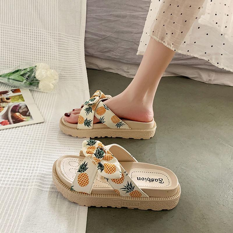 Women Open Toe Sandals and Slippers Women's Summer  Thick-soled Beach Shoes Seaside