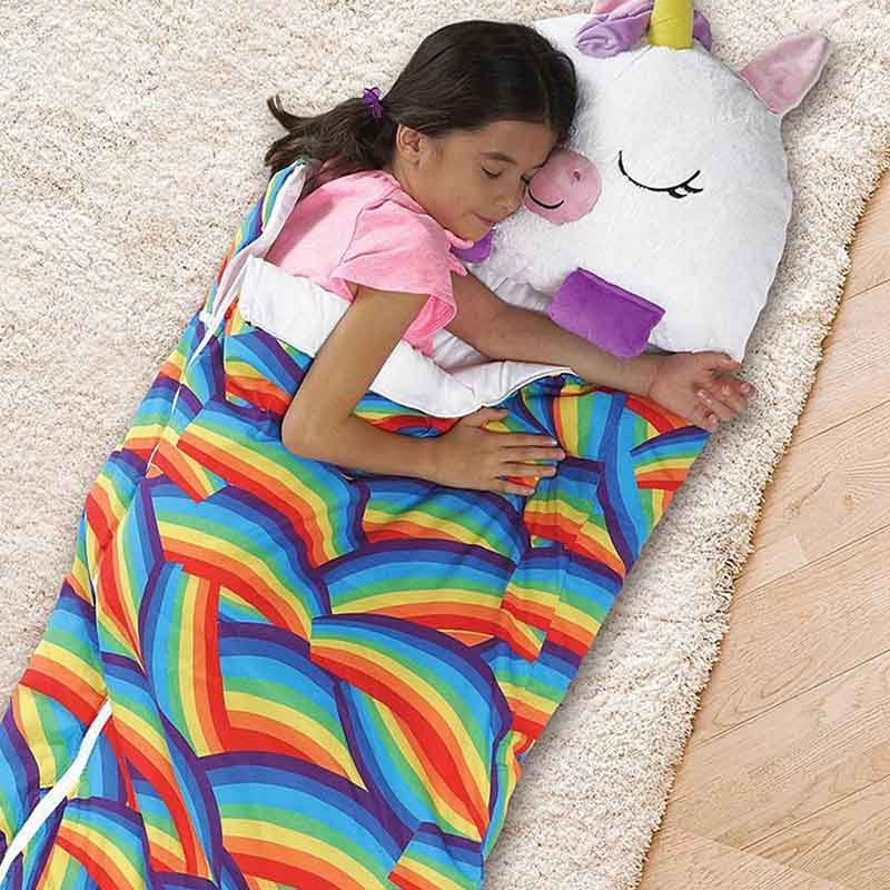 Children's Animal One-piece Sleeping Bag Cartoon Children's Pillow Sleeping Bag Folding Anti-kick, 6 Years Old To 12 Years Old