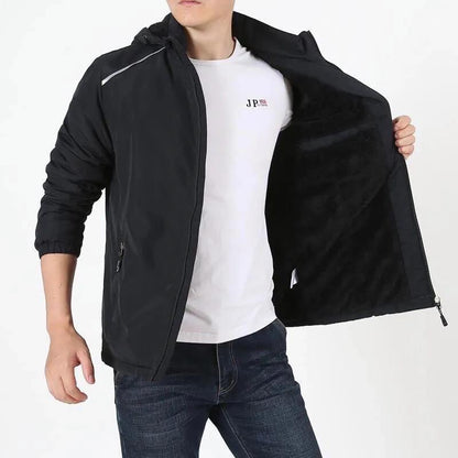 Winter Plush Padded Padded Jacket Men's Multi-pocket Tooling Jacket Mid-length Plus Size Jacket Men's Outdoor Padded Jacket