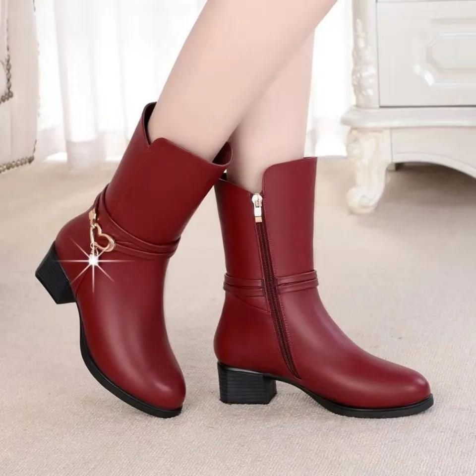 Winter Plus Velvet Thick Cotton Shoes Comfortable and Warm Martin Boots Soft Soled Ankle Boots