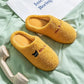 Men and Women 's Cotton Slippers  Thick Bottom Bag with Winter Warm Shoes Home Couples Non-slip Slippers