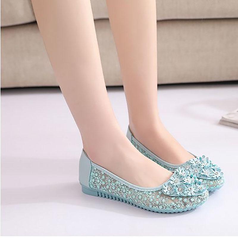 Women's Shoes Summer Sandals Breathable Mesh Single Shoes Shoes Flat Shoes Pedal Peas Shoes Tide