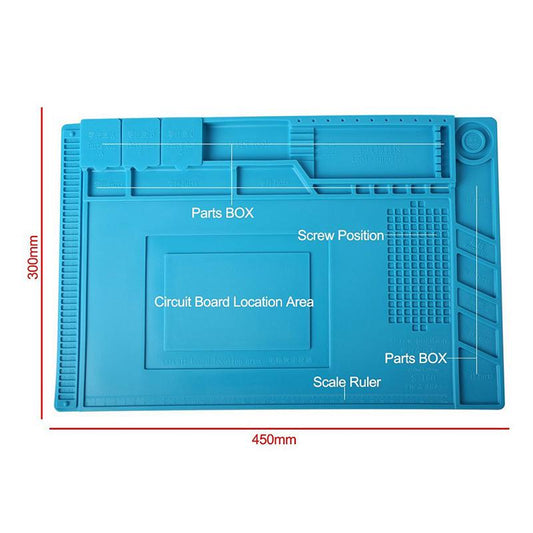Big Heat-Resistant Silicone Pad Desk Magnetic Mat Platform PCB Phone Soldering Repair Station Work Insulation 500 C