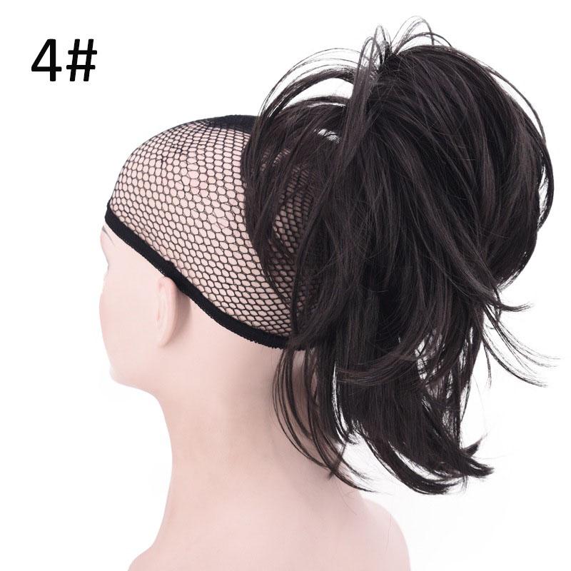 Synthetic Hair Buns Scrunchy Chignon Elastic Wavy Scrunchies Wrap for Ponytail Extensions for Girl