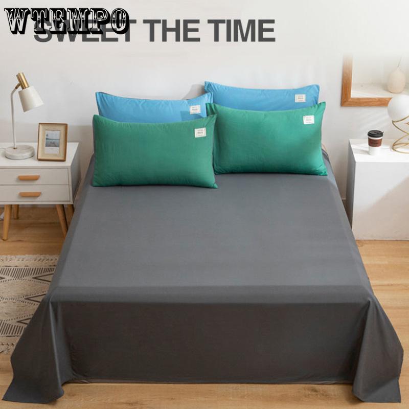 Pure Color Bed Linen Minimalist One-piece Brushed Quilt Single Double Bed Household Bedspread Bedding