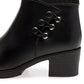 Female Martin Boots Short-tube Winter Plus Velvet Warmth Fashion All-match Mid-heel Cotton Shoes