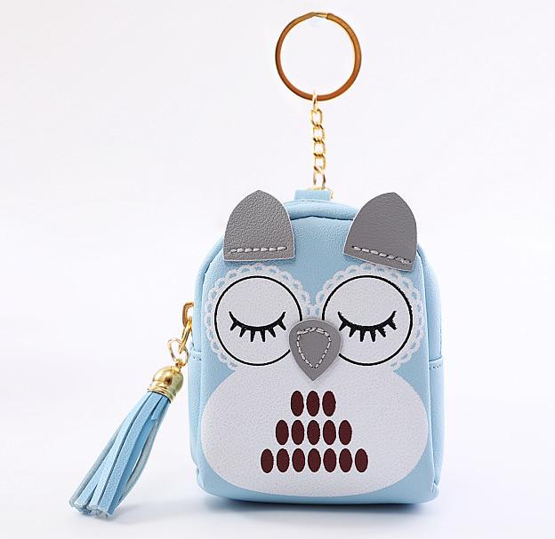Owl Coin Purses Women Wallets Small Cute Cartoon Kawaii Card Holder Key Money Bags for Girls Ladies