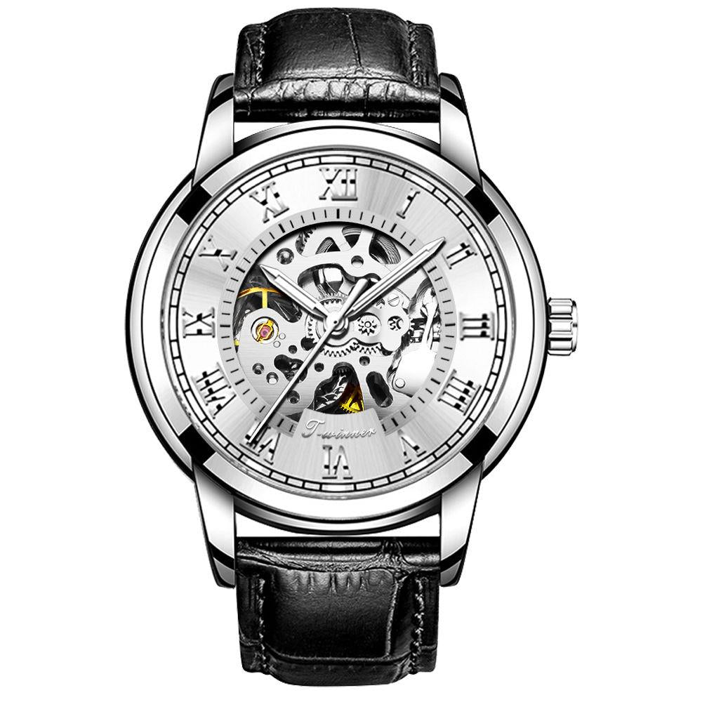 Fashion Mens Watches Luxury Steel Band Mechanical Wristwatch Waterproof Automatic Watch for Men