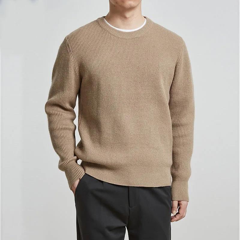 Winter Warm and Comfortable Waffle Trend Men's All-match Casual Sweater T-shirt Bottoming Shirt