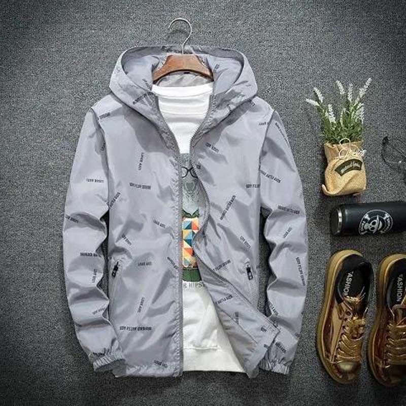 Men's Plus Size Jacket Men's Casual Loose Windbreaker Thin Coat