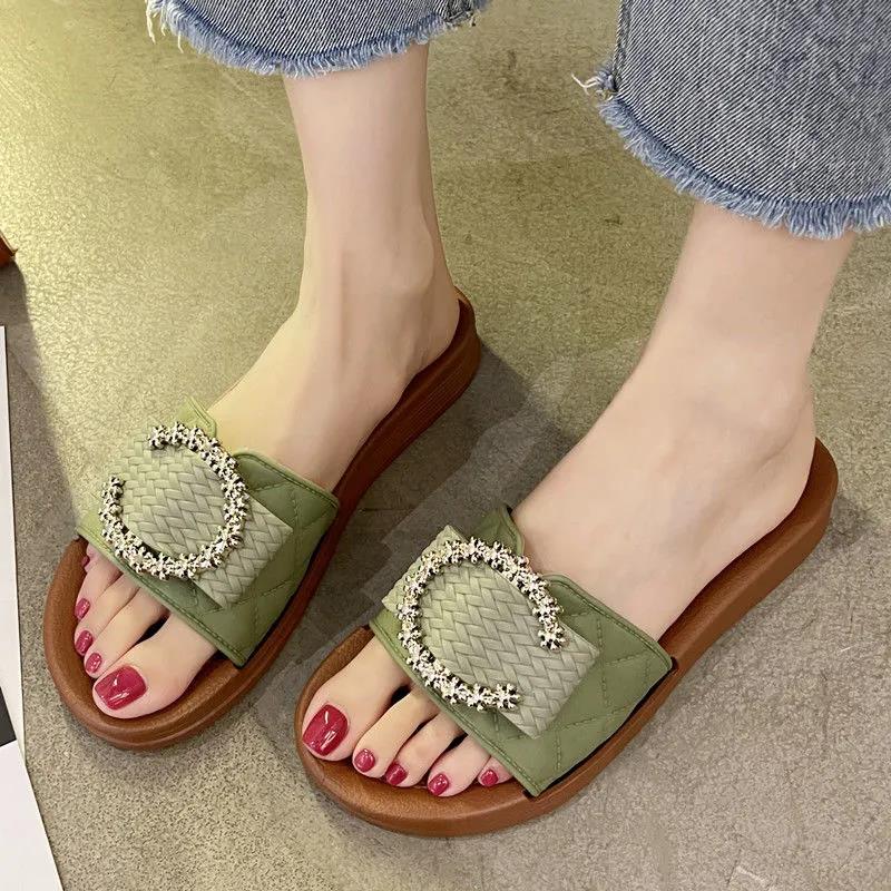 Thick-soled Sandals Women's Summer Outer Wear Non-slip Wear-resistant  Soft-soled  Slippers