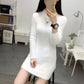 Autumn and Winter Mid-length Sweater Fashion Loose Bottoming Shirt Knitted Slim Dress