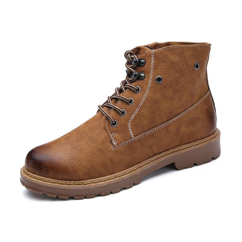 Martin Boots Men Leather Shoes Retro Military Boots Men's Waterproof Desert Boots Tide Men's Boots