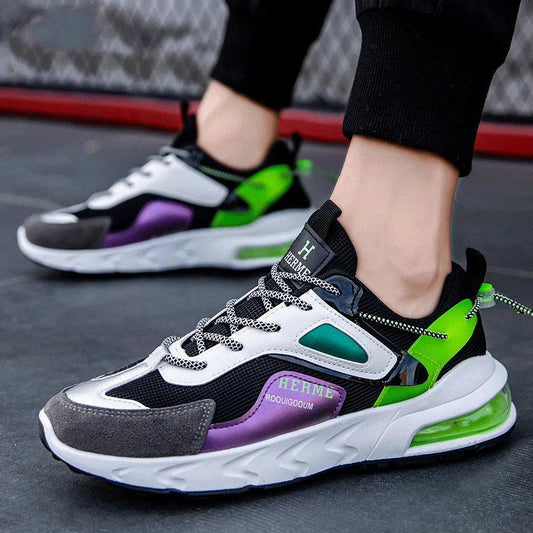 Fall Men's Shoes All-match Breathable Mesh Shoes Men's Korean Fashion Sports and Leisure Running Shoes