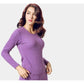 Women's Thermal Underwear Body Temperature Underwear Cotton Wool Thick Autumn and Winter Round Neck Bodysuit Long Sleeves Warm Pajamas Slim Trousers