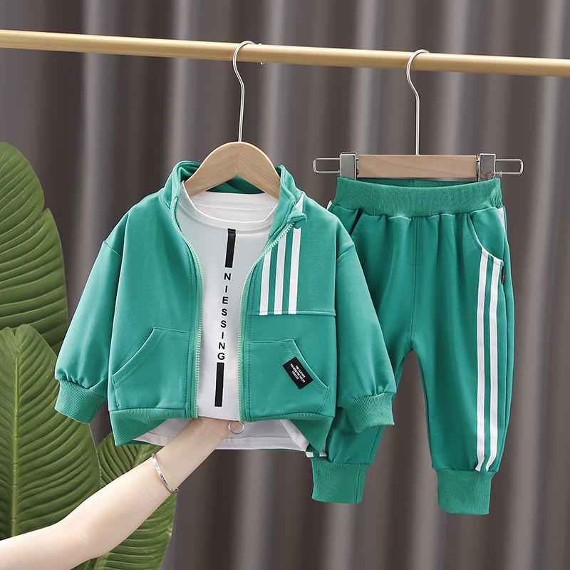 Boys and Girls Spring and Autumn Suits Children's Sports Suits Leisure Suits Three-piece Sets Children's Clothing