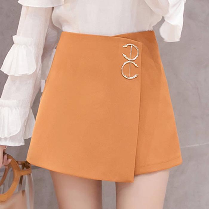 Women High Waist Irregular Skirt Anti-light Office Lady Slim A-line Skirts Bag Hip Skirt