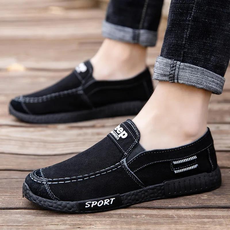 Spring and Summer Non-slip Deodorant Breathable Cloth Shoes Men's Autumn Large Size Casual Canvas Shoes All-match Work Shoes