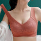 Women's Solid Color Seamless Beautiful Back Underwear Female No Rims Lace Bra Anti-sagging Vest