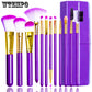 12Pcs Beauty Makeup Brushes Set Cosmetic Foundation Powder Blush Foundation Blusher Shadow Makeup