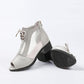 Sandals Women's Mid-heel Mesh Thick-heeled High-heeled Shoes Women's Fish Mouth Black Low-heeled Sandals