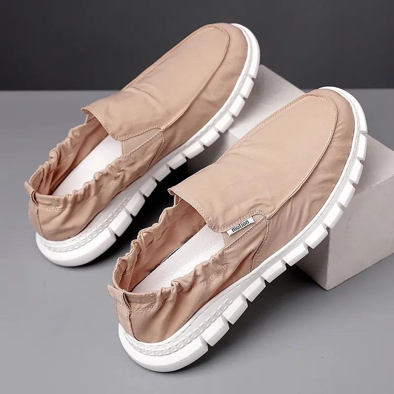 Old Beijing Cloth Shoes Men's Spring Breathable Slip-on Shoes Work Shoes Casual Shoes Skate Shoes Comfortable Sneakers Dad Shoes