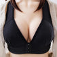Front Buckle Large Size Thin Section Comfortable and Breathable No Steel Ring Fashion Jacquard Side Collection Underwear Women Gather Adjustable Bra