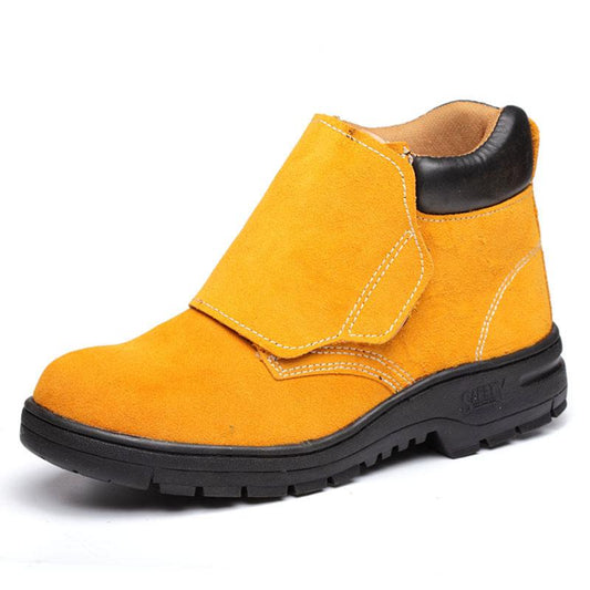 Anti-piercing Safety Shoes Suede Leather Steel Toe Cap Wear-resistant Safety Shoes Summer High-cut Labor Insurance Shoes