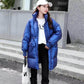 White Duck Down Jacket Women Bright Face Mid-length Fashion Loose Winter Waist Coat