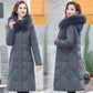 Women's Down Padded Jacket In Winter Long Over-the-knee Thick Korean Slim Fashion Slim Coat