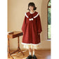 Autumn and Winter Imitation Lamb Wool Plus Velvet Thick Coat Red Korean Version Loose and Thin New Year's Fur Collar Thick Coat