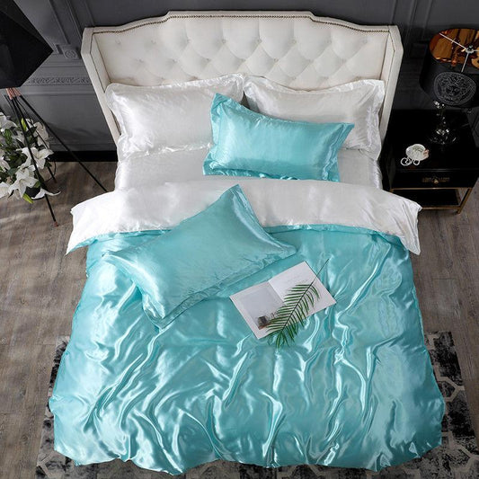 Ice Silk Four-sector Four Seasons Universal Bedding Simple Silk Clothing Skin Naked 1.8 M 2 Meter Bed Bedding Set