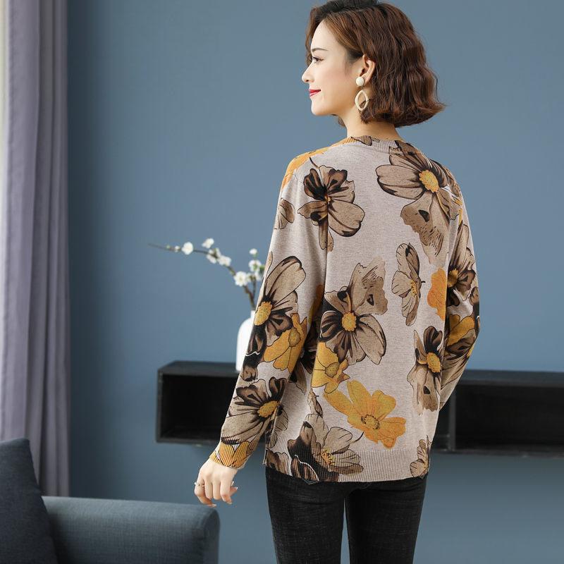 High-end Women Sweater Winter O-neck Knit Pullover Oversized Printed Wool Sweater  Thick Warm Jumper Tops Outwear or Bottoming